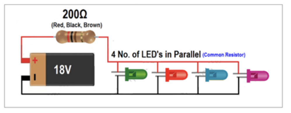 LED 회로 저항 계산 병렬 구조