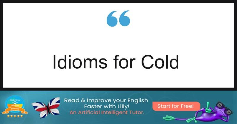 [미국영어] 영어표현: 감기 관련 이디엄 Idiom with a cold
