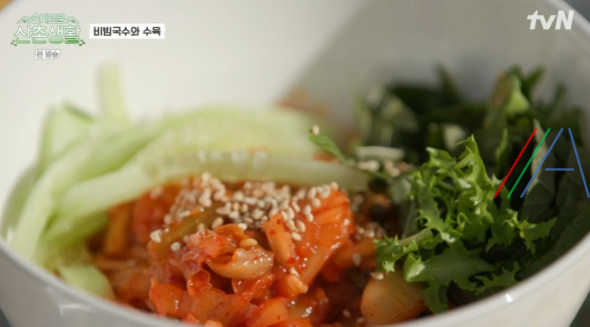 슬기로운 산촌생활 비빔국수 레시피 만들기 방법 정경호 매콤비빔국수