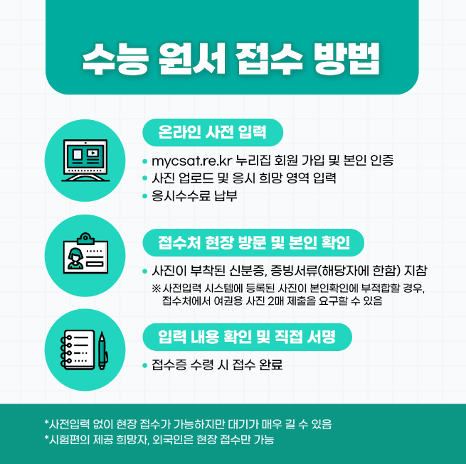2026 수능 원서 접수 일정과 방법 완벽 가이드