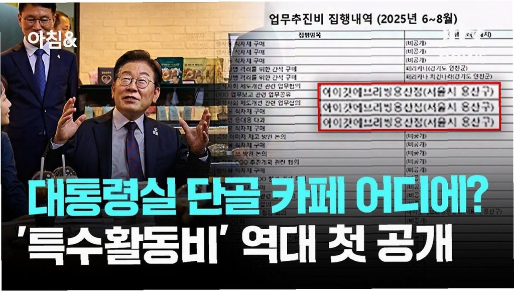 대통령실 국정 운영 경비 공개와 아이갓에브리씽 카페의 의미 2 대통령실 국정 운영 경비 공개와 아이갓에브리씽 카페의 의미