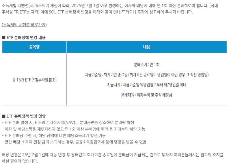 해외주식형 TR ETF 분배 의무와 배당소득세(15.4%) 완벽 정리