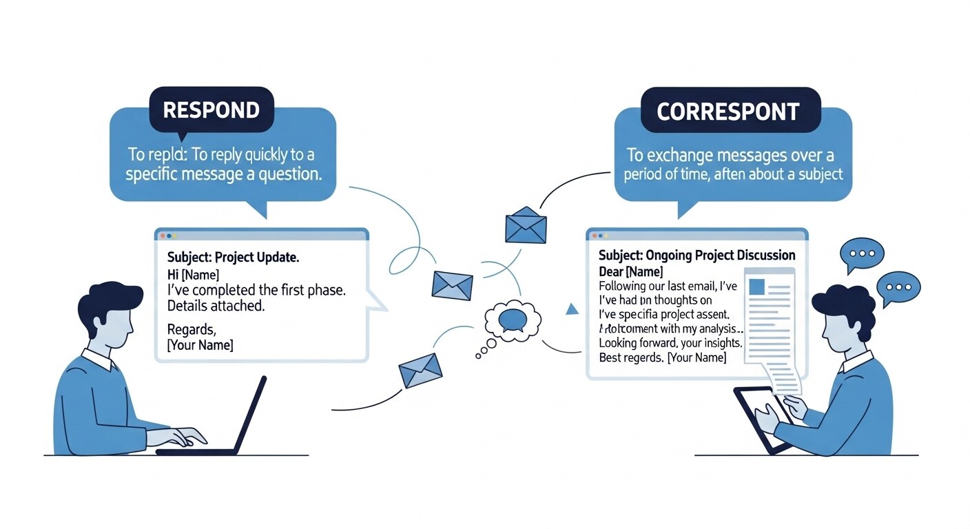 Respond vs Correspond 완전 정리! 영어 반응 표현 한눈에 이해 2 Respond vs Correspond 완전 정리! 영어 반응 표현 한눈에 이해
