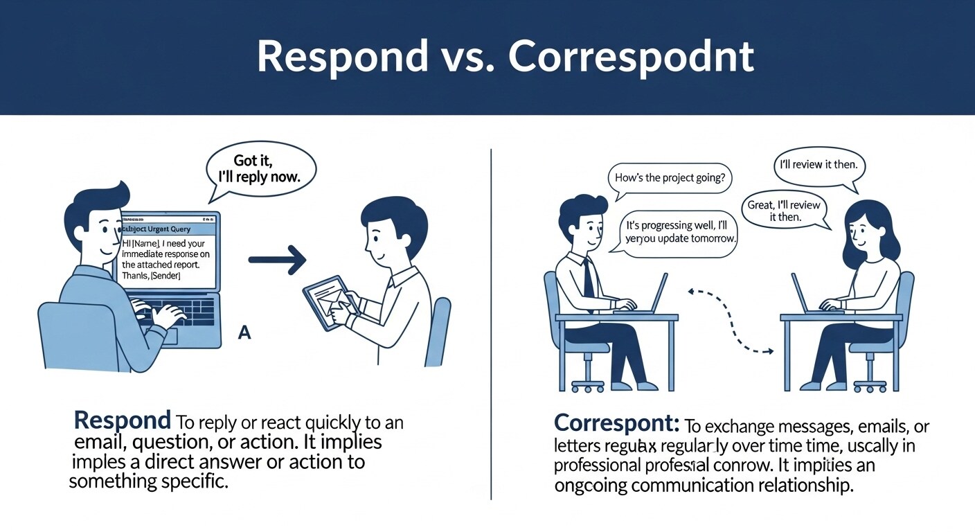 Respond vs Correspond 완전 정리! 영어 반응 표현 한눈에 이해 3 Respond vs Correspond 완전 정리! 영어 반응 표현 한눈에 이해
