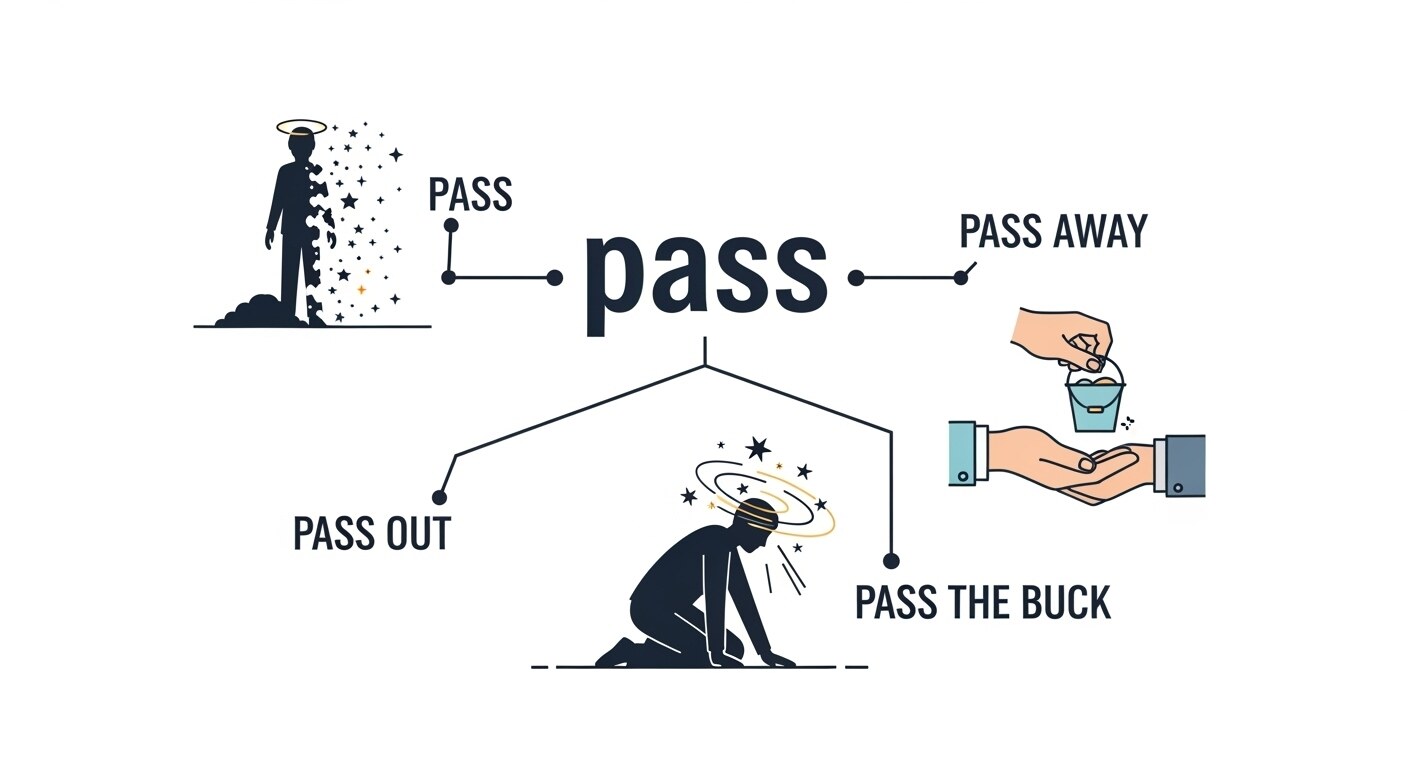 pass 하나로 이해하는 영어 관용어 pass away · pass out · pass the buck 완전 해부 2 pass 하나로 이해하는 영어 관용어 pass away · pass out · pass the buck 완전 해부