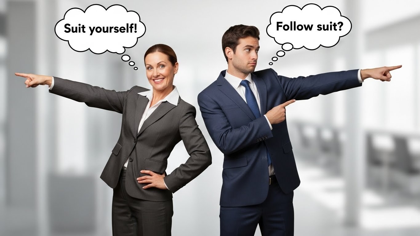 헷갈리는 영어 표현 ‘suit yourself vs ‘follow suit 완전 정리 2