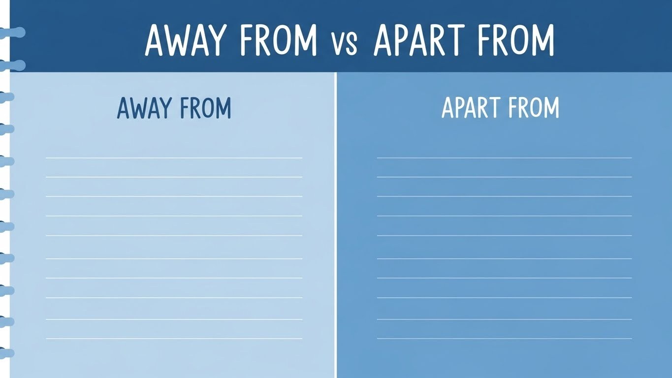 away from’ vs ‘apart from’ 차이 한눈에 정리!