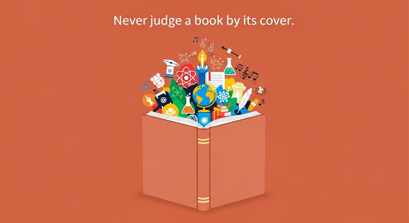 never judge a book by its cover 뜻과 실제 쓰임