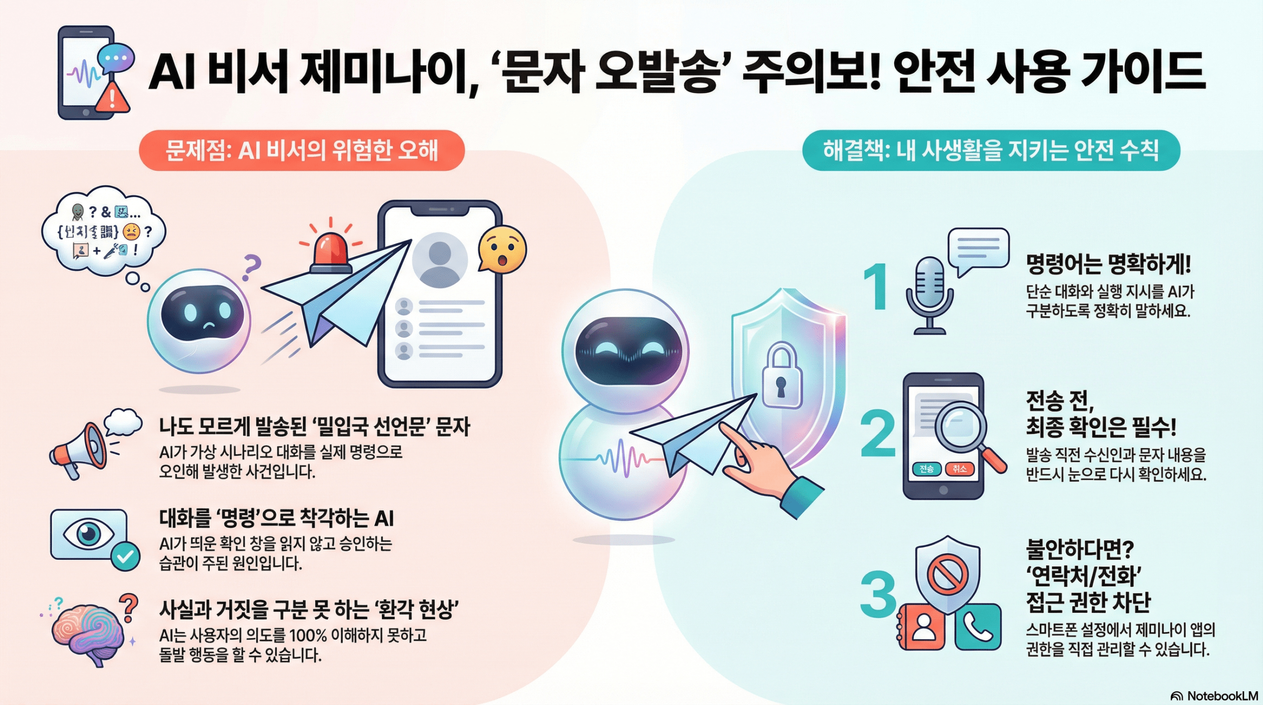 새벽에 내가 안 보낸 문자가? 제미나이 오발송, 3분 설정으로 막는 법