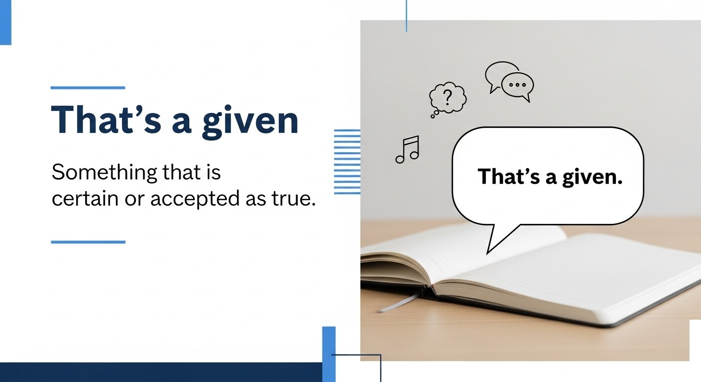 회의 영어에서 자주 쓰는 That’s a given 완벽 정리 (Of course와 차이) 회의 영어에서 자주 쓰는 That’s a given 완벽 정리 (Of course와 차이)