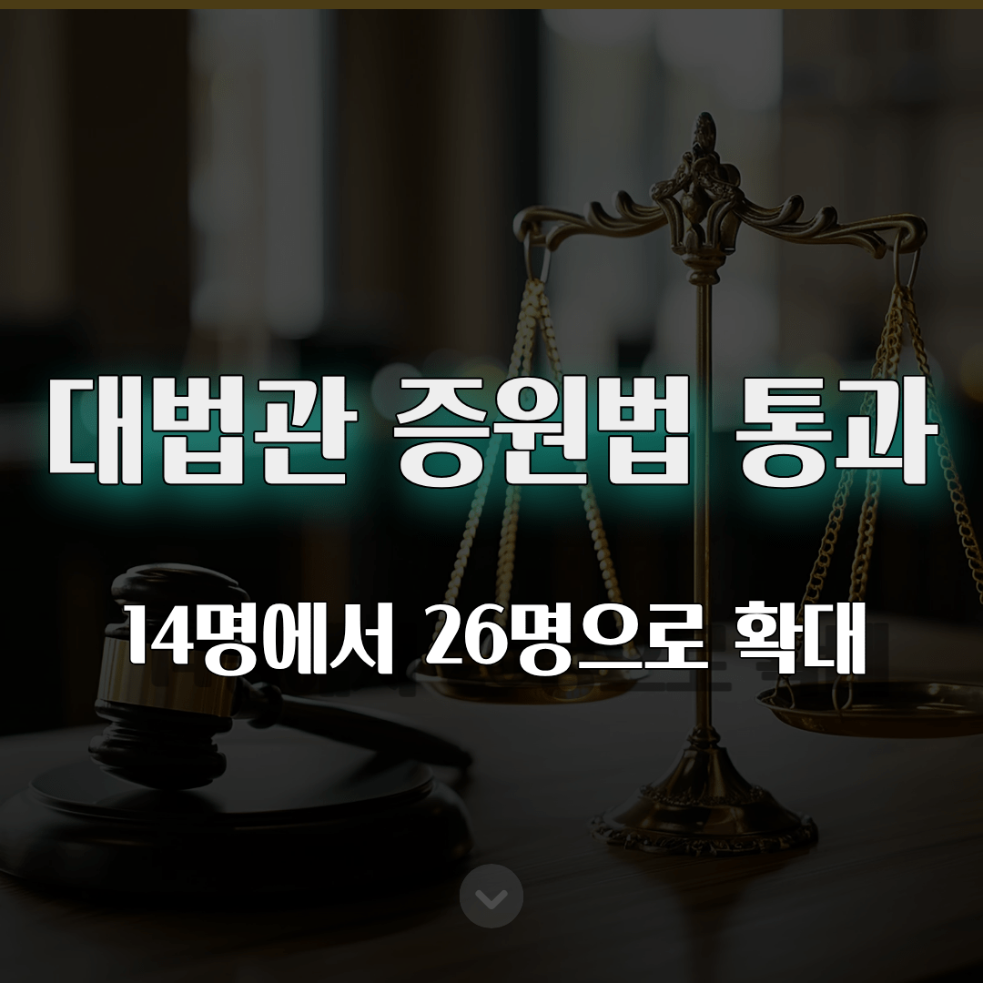 대법관 증원법 통과 14명→26명 확대…사법개혁 3법 완전 정리 대법관 증원법 통과 14명→26명 확대…사법개혁 3법 완전 정리