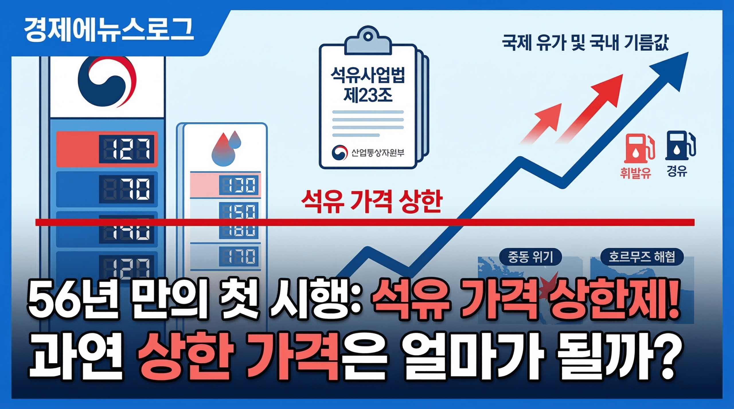 석유 최고가격제 56년 만에 첫 발동 기름값 상한선 얼마로 정해지나
