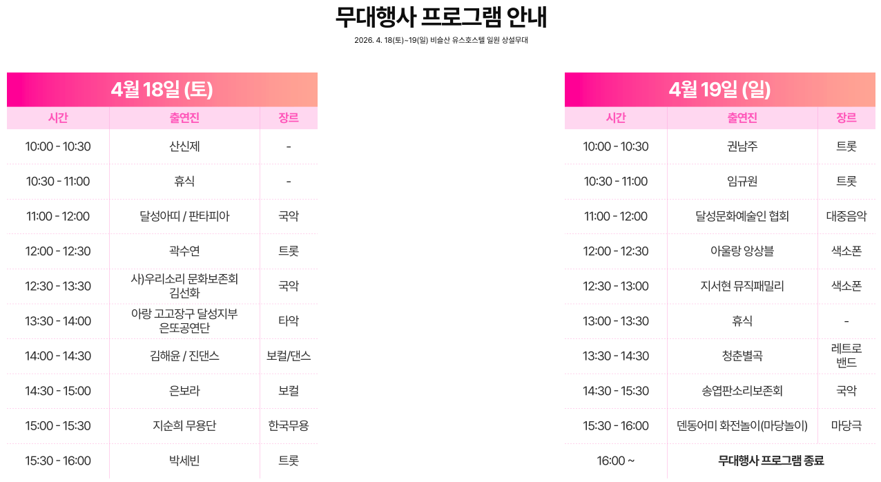 비슬산 참꽃축제 일정 2