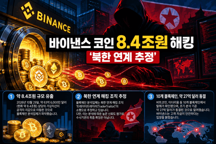 바이낸스 코인 8.4조원 해킹 북한 연계 추정과 고객 자산 피해