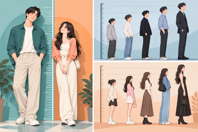 요즘 남자 여자 키 등급표, 170·180cm는 평균보다 클까?