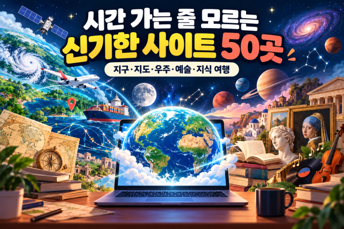 신기한 사이트 추천 50곳에서 즐기는 지구 지도와 우주·문화 탐험