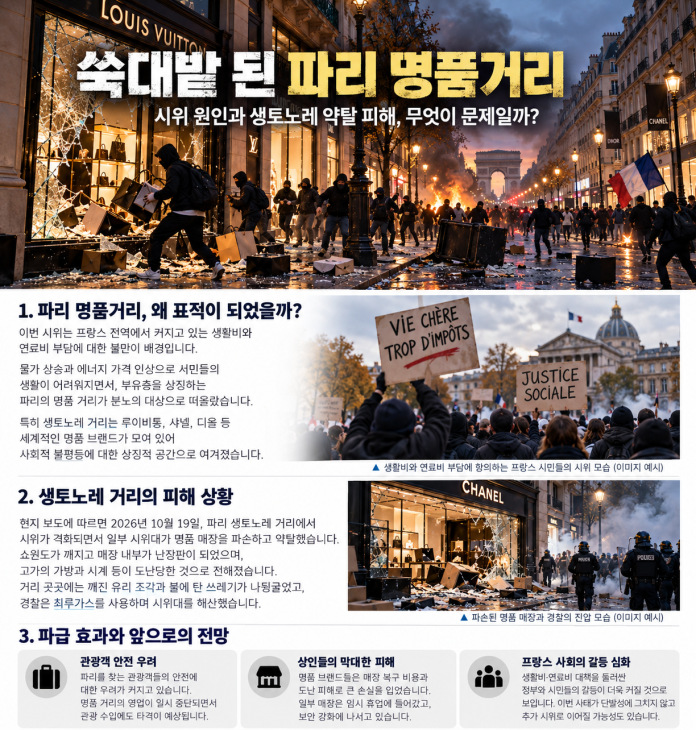 쑥대밭 된 파리 명품거리 시위 원인과 생토노레 약탈 피해