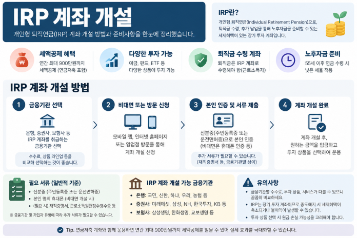 IRP계좌개설 퇴직금 수령용과 세액공제용, 잘못 선택하면 생기는 일