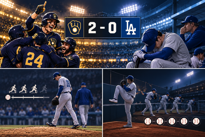 다저스 NLCS 2연패 탈락 위기, 밀워키 2연승의 결정적 이유
