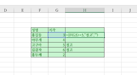 엑셀 'IF함수' 간단히 파악 및 응용하기 2 ywAAAAAAQABAAACAUwAOw==