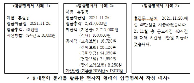 월급 줄 때 임금명세서 반드시 교부..위반 시 과태료 500만원 2 ywAAAAAAQABAAACAUwAOw==