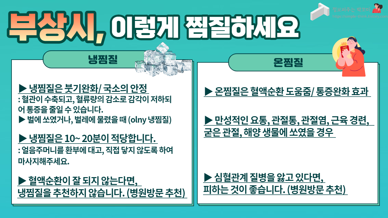 다쳤을 때 온찜질, 냉찜질 어떤 찜질을 해야할까? (찜질종류 선택) 3 ywAAAAAAQABAAACAUwAOw==